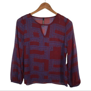 WS48 NWT Peppermint USA Keyhole Blouse Top S